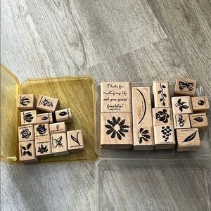 Retired Stampin Up floral Watercolor stamps